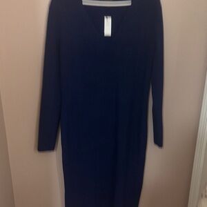 Banana Republic Deep Blue Long Sleeve Dress